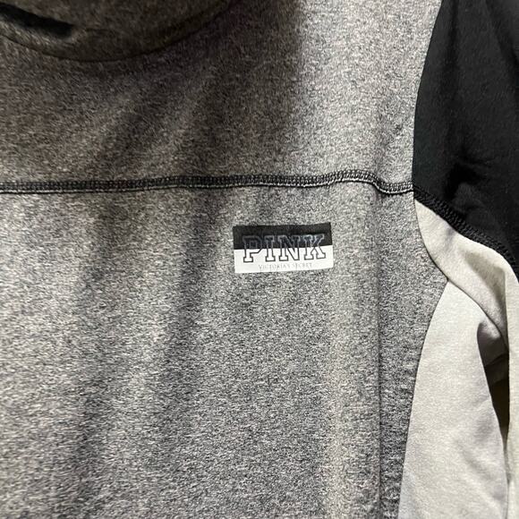 Victoria's Secret PINK Ultimate Gray Cowl Neck Pullover Athletic Sweatshirt Sz M - Picture 4 of 9